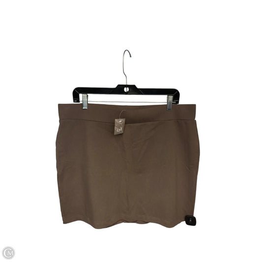 Skirt Mini & Short By Pure Jill In Brown, Size: L