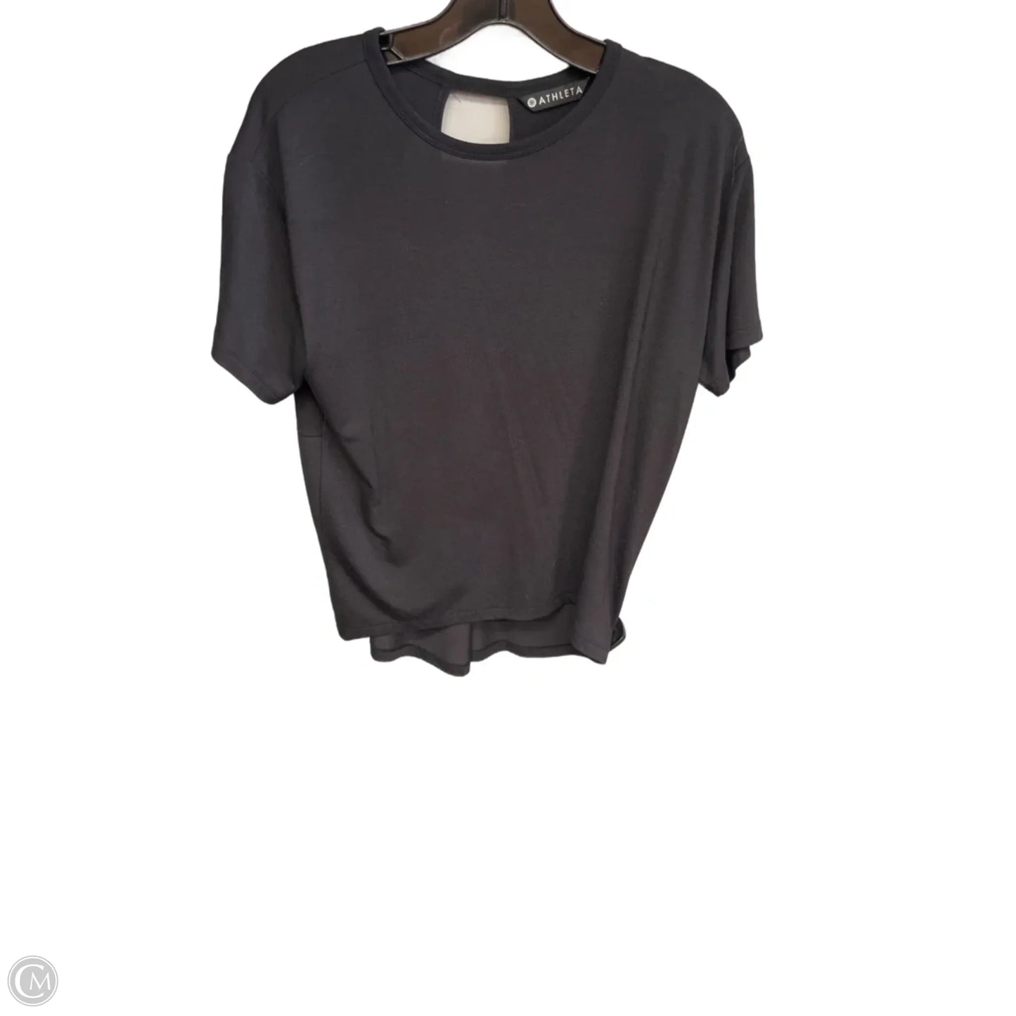 Athletic Top Short Sleeve By Athleta In Black, Size: Xxs