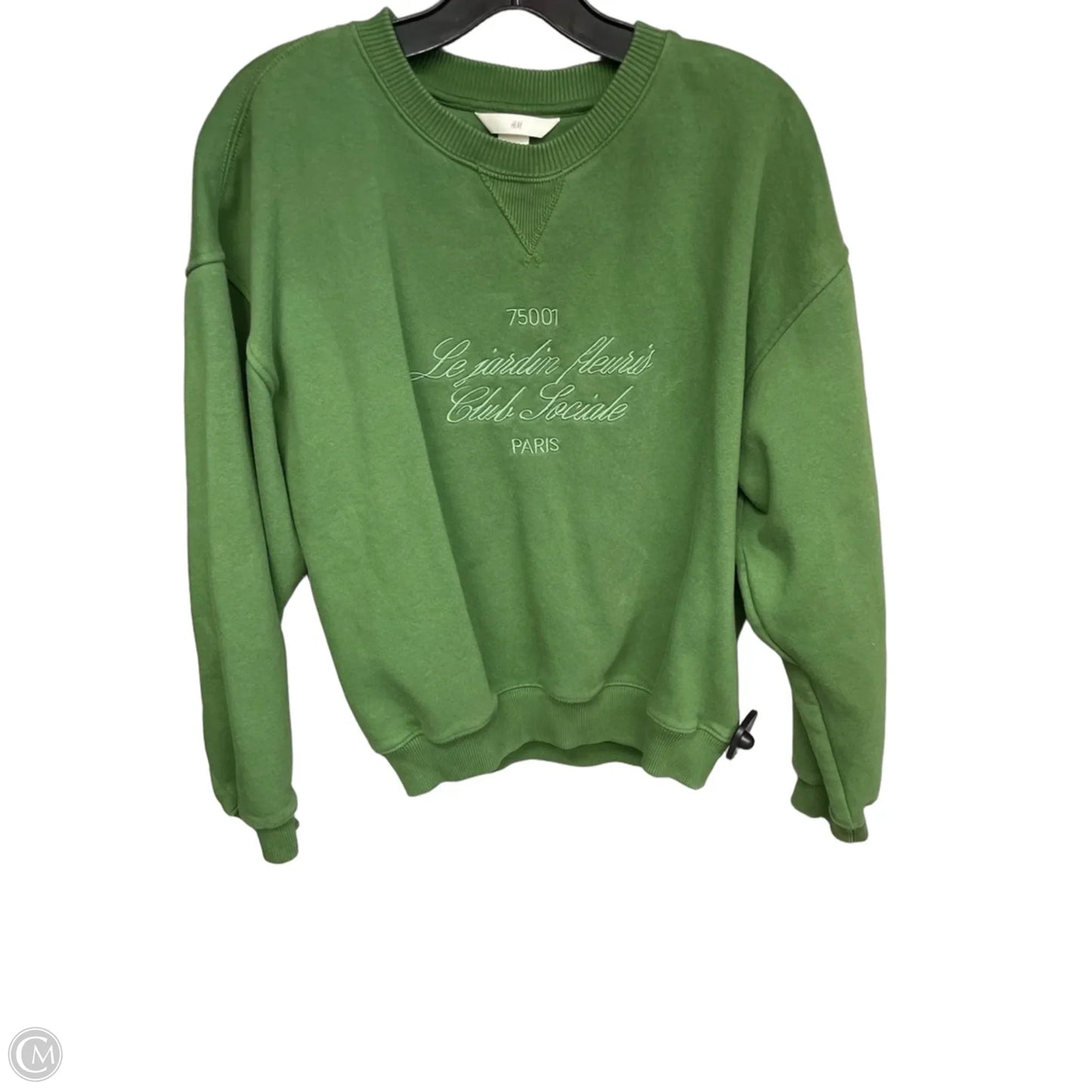 Sweatshirt Crewneck By H&m In Green, Size: M