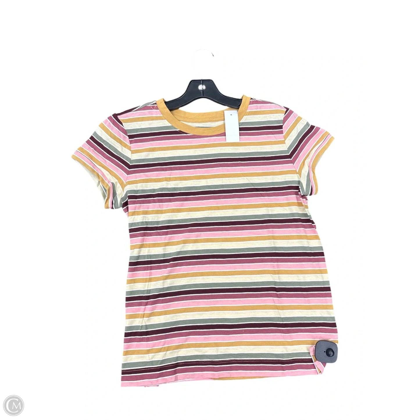 Top Short Sleeve Basic By Loft In Striped Pattern, Size: M