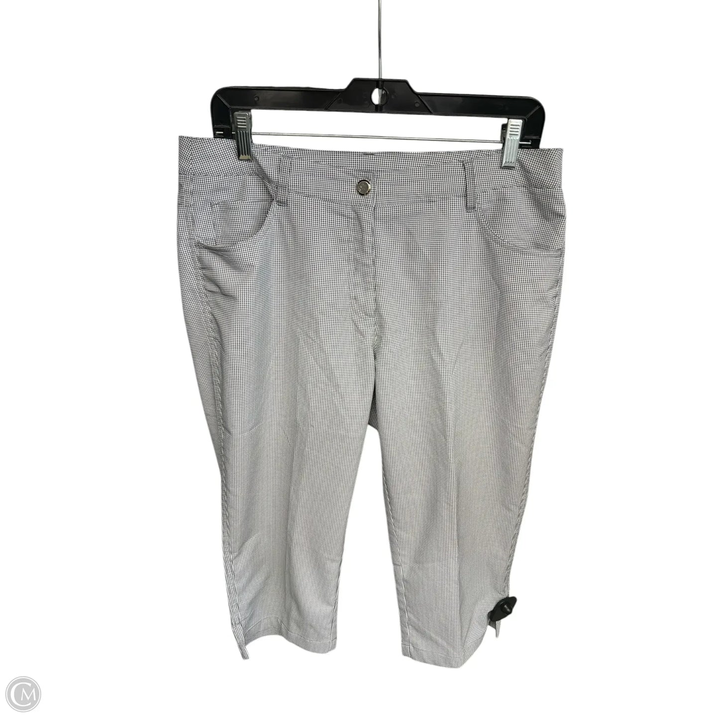 Capris By Clothes Mentor In Grey & White, Size: 8