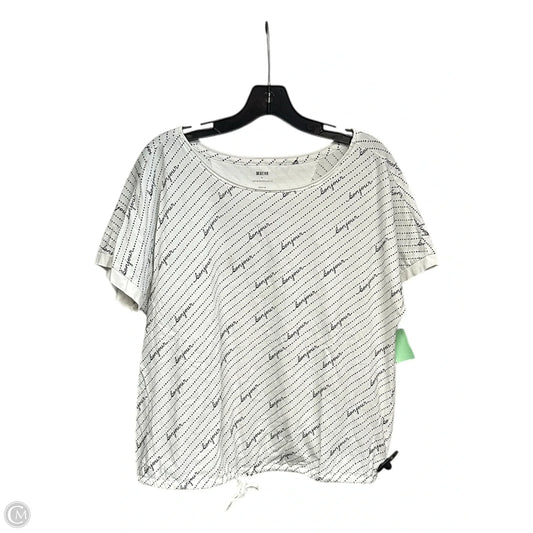 Top Short Sleeve By Maeve In Black & White, Size: M