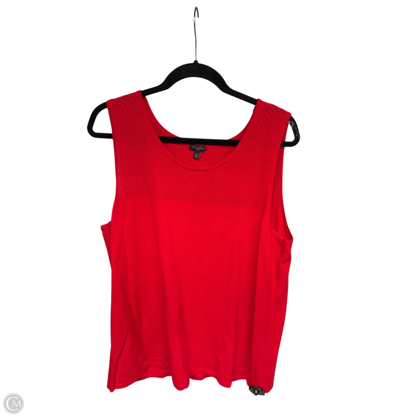 Top Sleeveless By Talbots In Red, Size: 2x