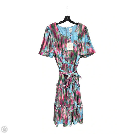 Dress Casual Maxi By Badgley Mischka In Blue & Pink, Size: Xlarge