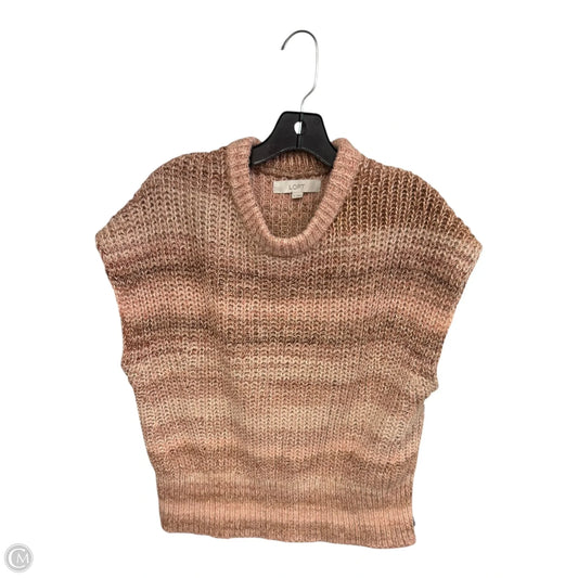 Top Sleeveless By Loft In Orange, Size: S