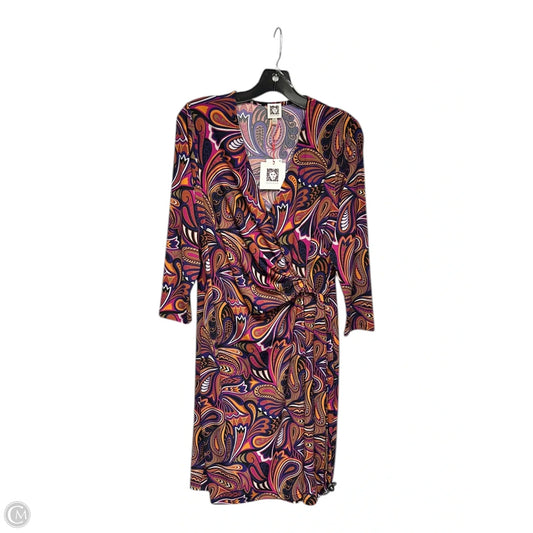 Dress Casual Short By Anne Klein In Orange & Purple, Size: 12