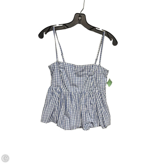 Top Sleeveless By Abercrombie And Fitch In Blue & White, Size: S