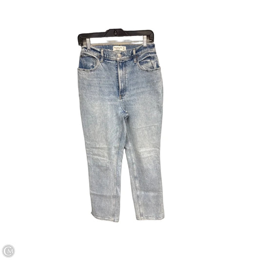 Jeans Straight By Abercrombie And Fitch In Blue Denim, Size: 4