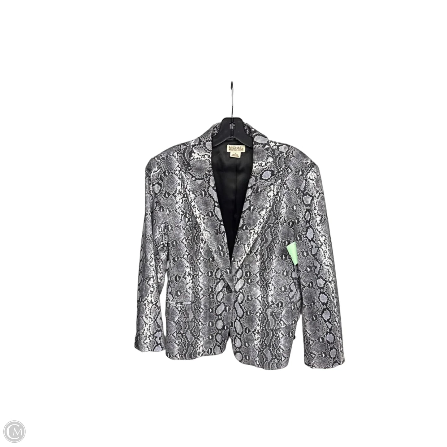 Blazer By Michael By Michael Kors In Snakeskin Print, Size: 12