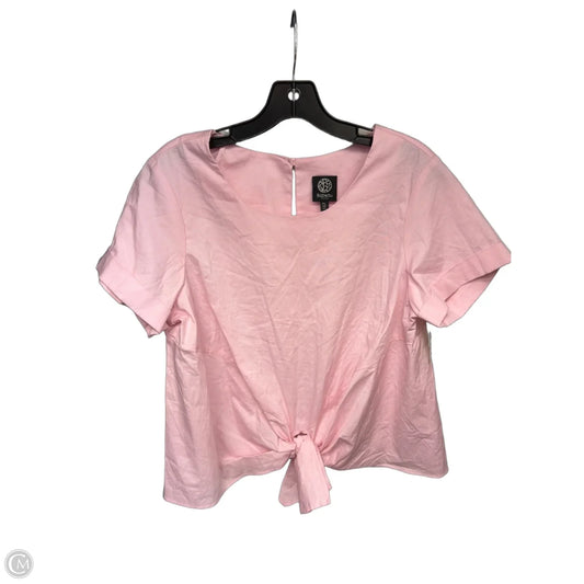 Top Short Sleeve By Bobeau In Pink, Size: Lp