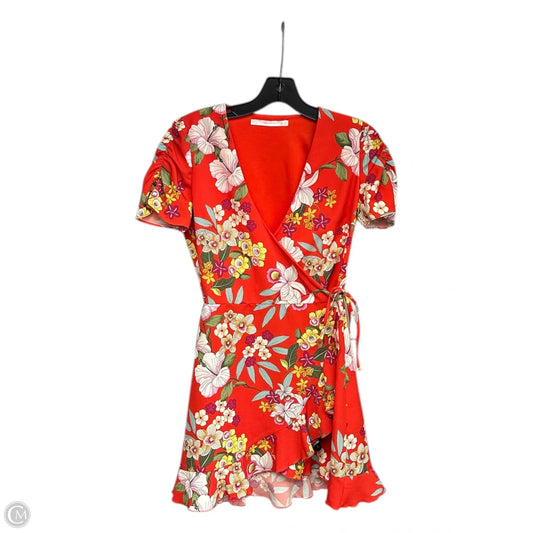 Dress Casual Short By Zara In Floral Print, Size: S