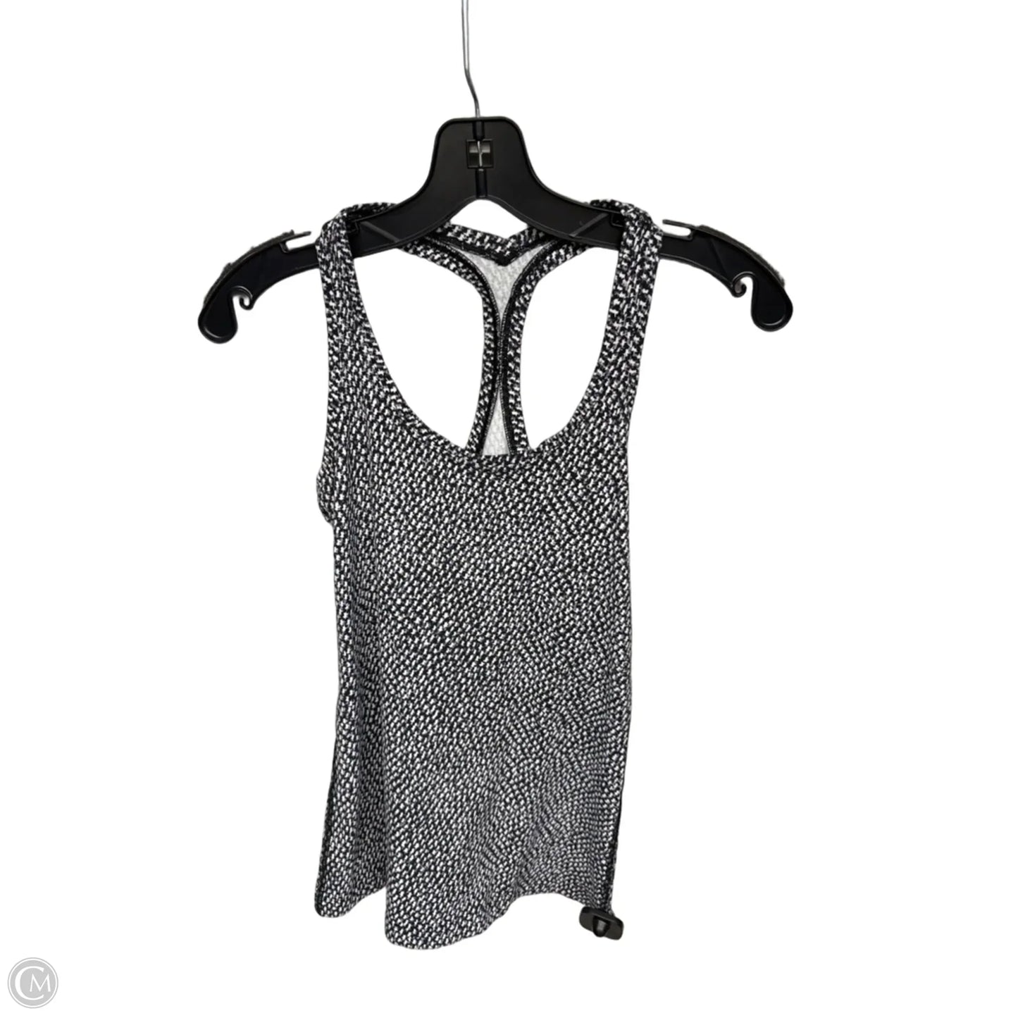 Athletic Tank Top By Lululemon In Black & White, Size: S