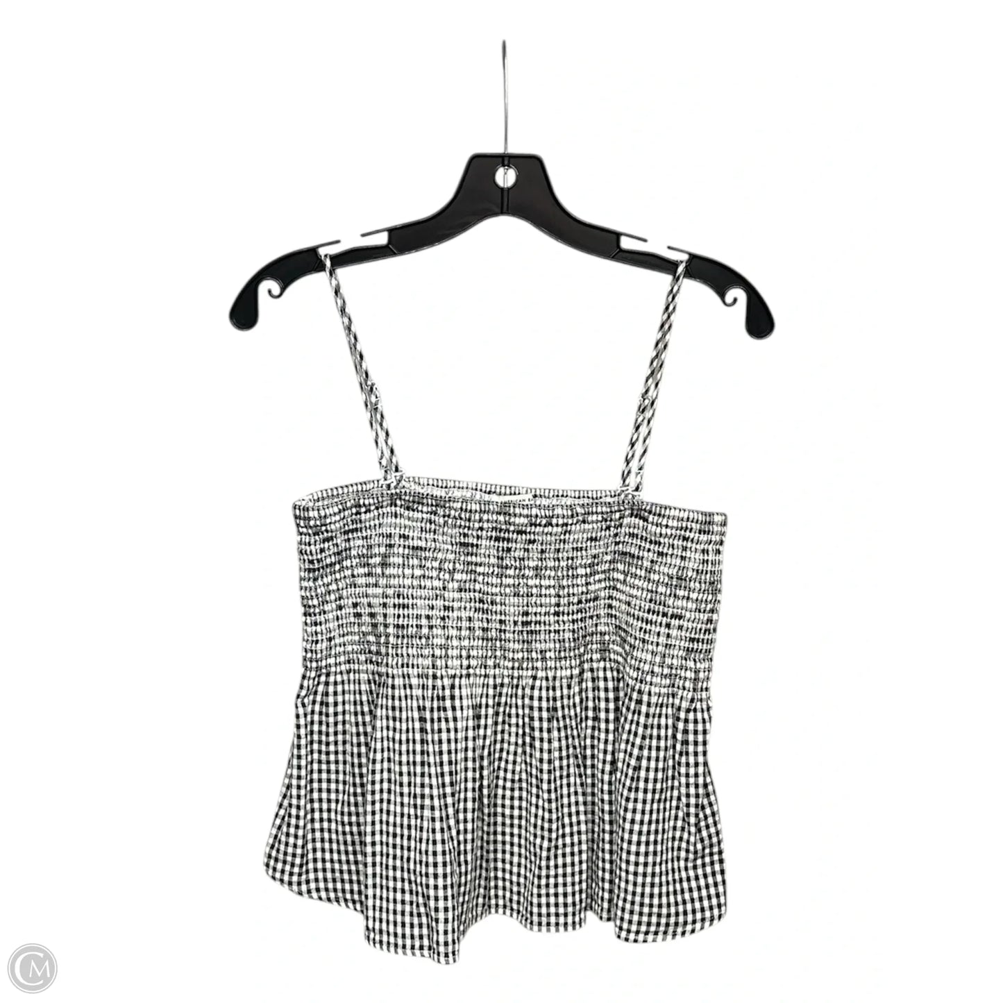 Top Sleeveless By American Eagle In Black & White, Size: M