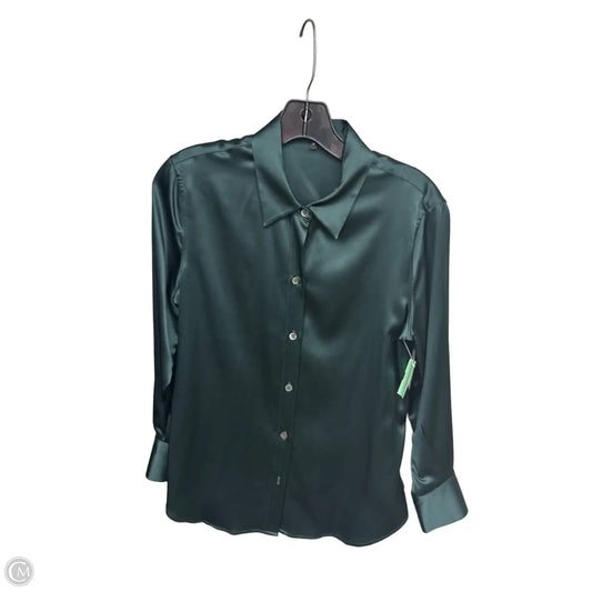 Top Long Sleeve By Theory In Green, Size: M