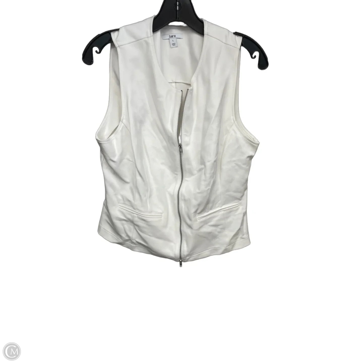 Top Sleeveless By Bar Iii In White, Size: L
