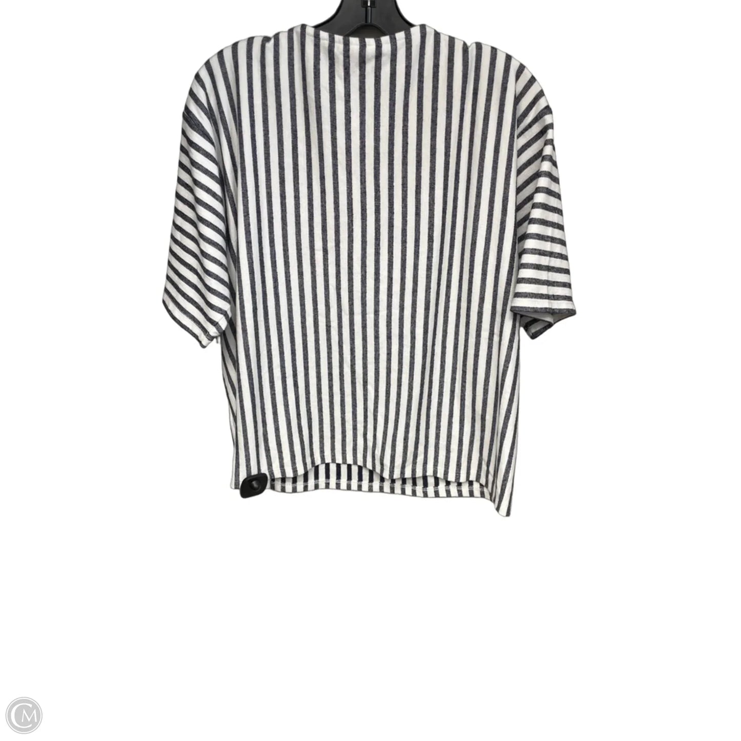 Top Short Sleeve By Clothes Mentor In Blue & White, Size: Xl