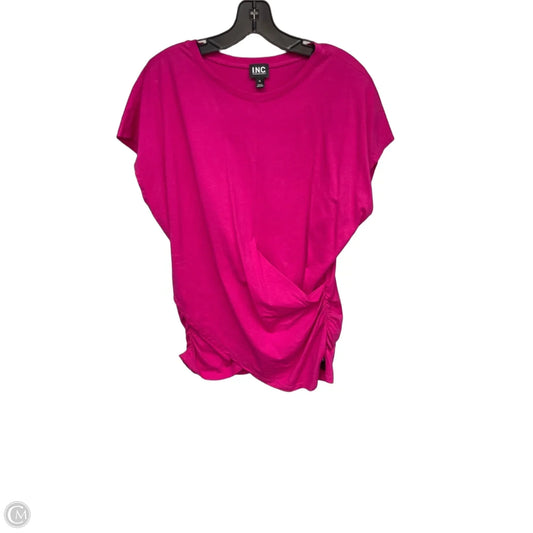 Top Short Sleeve Basic By Inc In Pink, Size: Xl