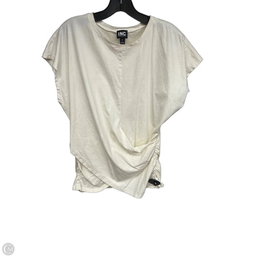 Top Short Sleeve Basic By Inc In Cream, Size: Xl