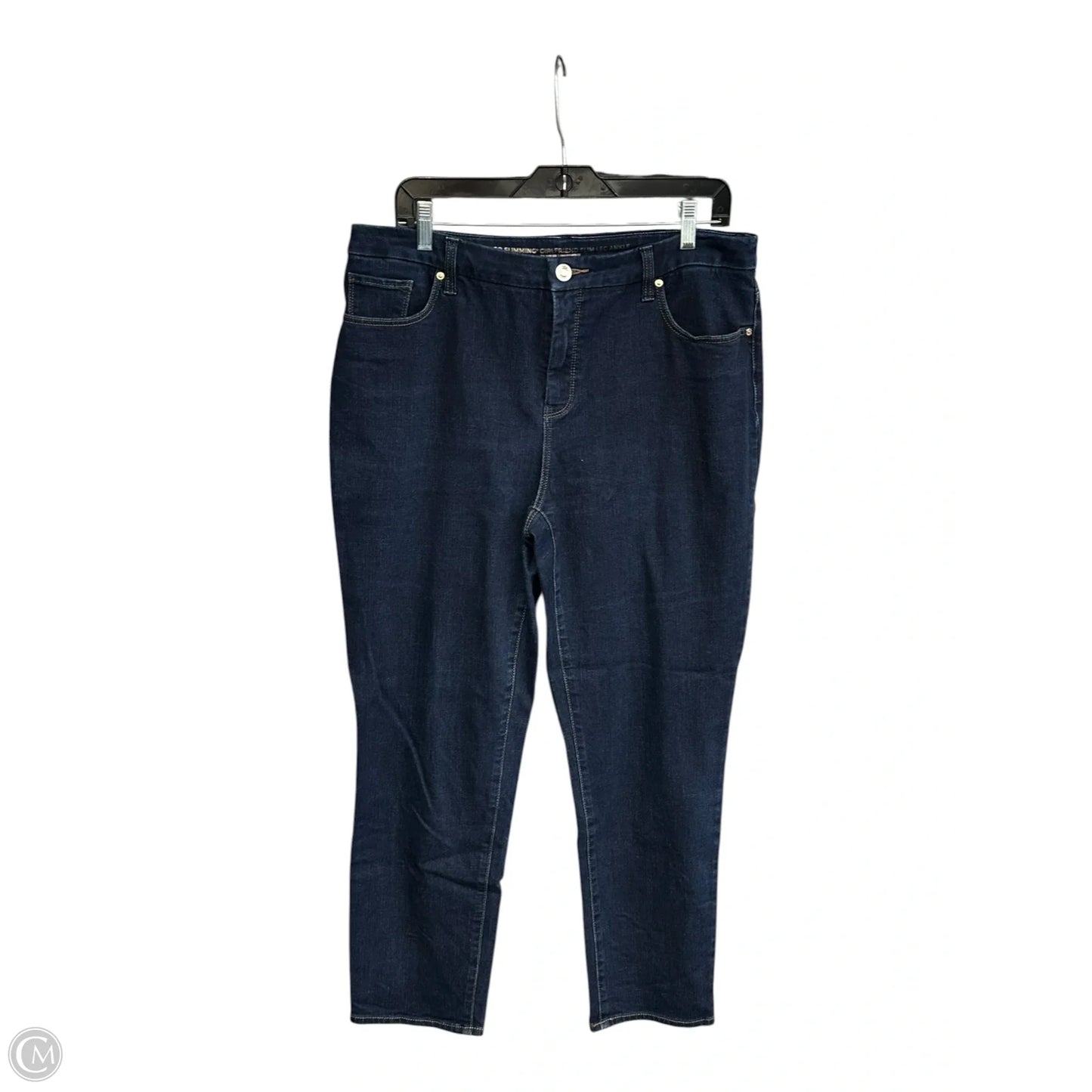 Jeans Straight By Chicos In Blue Denim, Size: 12