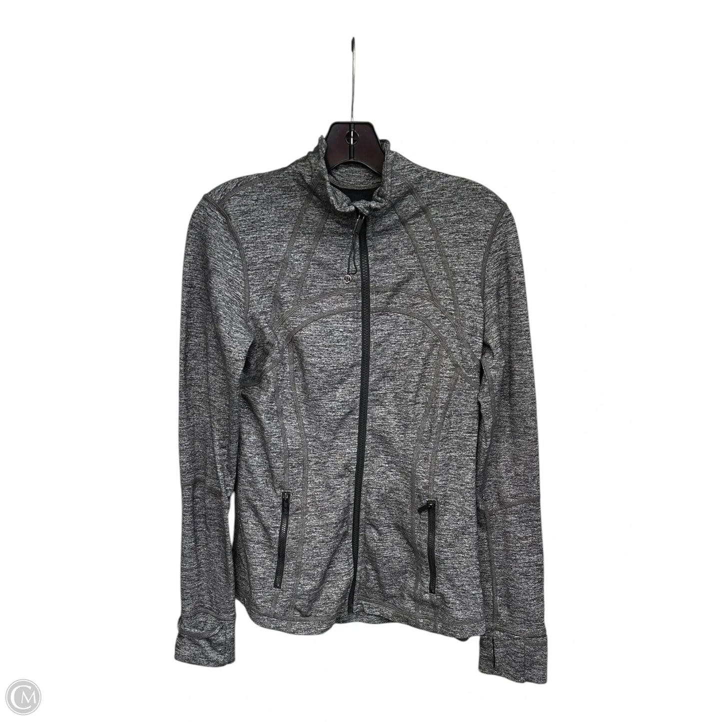 Athletic Jacket By Lululemon In Grey, Size: 8