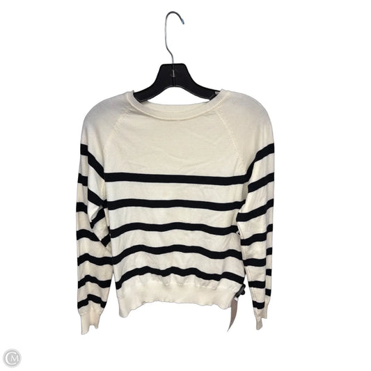 Top Long Sleeve By Emery Rose In Black & Cream, Size: M