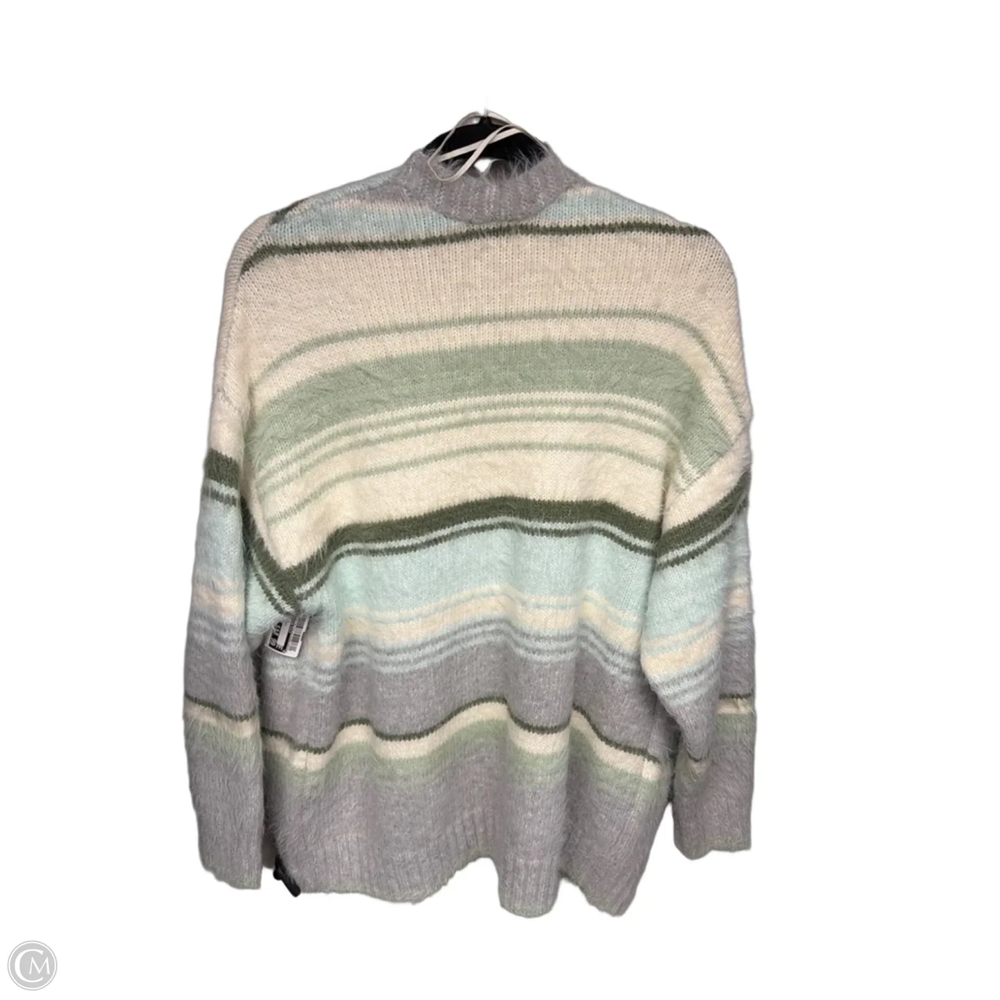 Cardigan By American Eagle In Green & Grey, Size: S