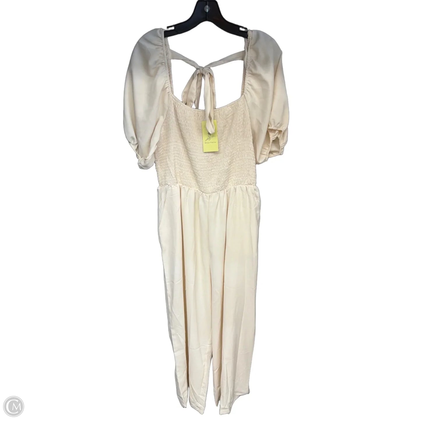 Jumpsuit By Clothes Mentor In Cream, Size: Xl