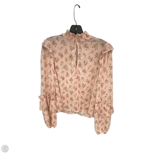 Top Long Sleeve By Forever 21 In Pink, Size: M