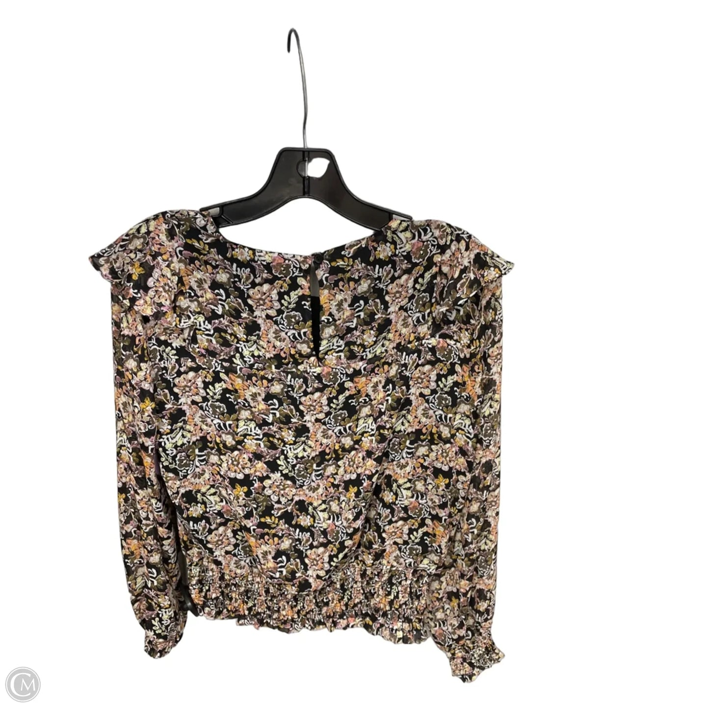 Top Long Sleeve By Pleione In Floral Print, Size: S