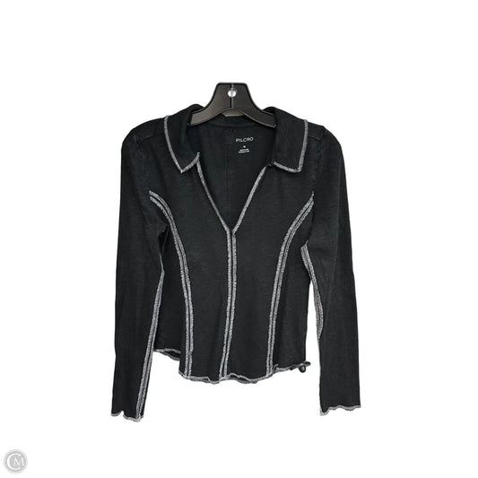 Top Long Sleeve By Pilcro In Black, Size: M