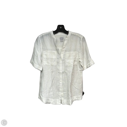 Top Short Sleeve By Chicos In White, Size: S
