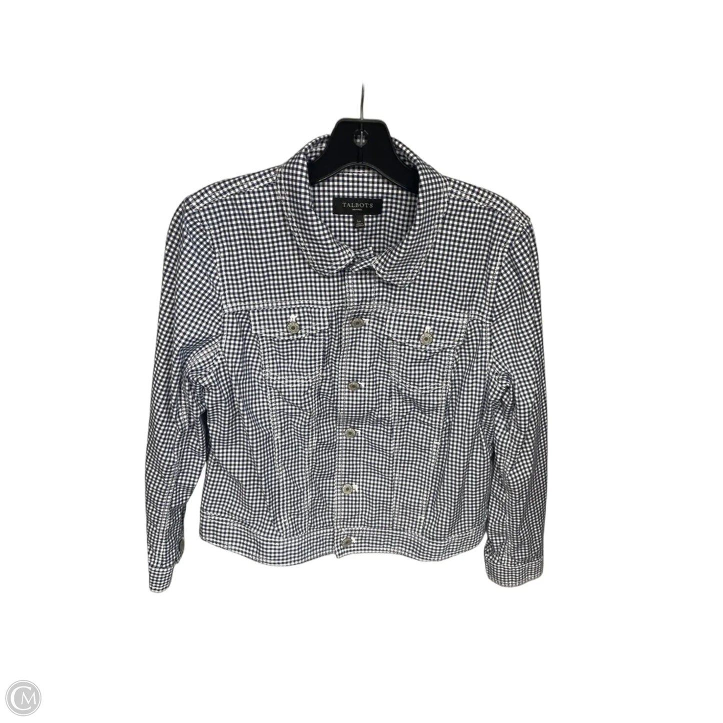 Jacket Other By Talbots In Blue & White, Size: Lp