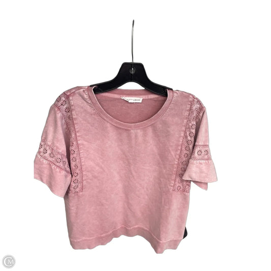 Top Short Sleeve By Jane And Delancey In Pink, Size: M
