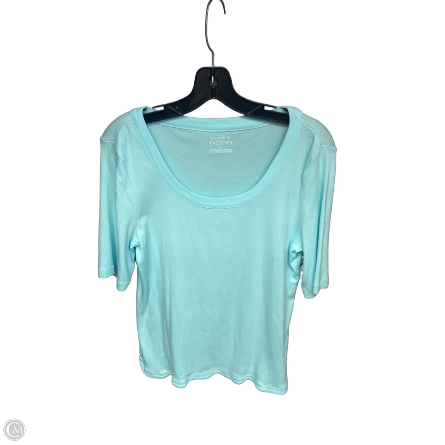 Top Short Sleeve By Talbots In Teal, Size: L