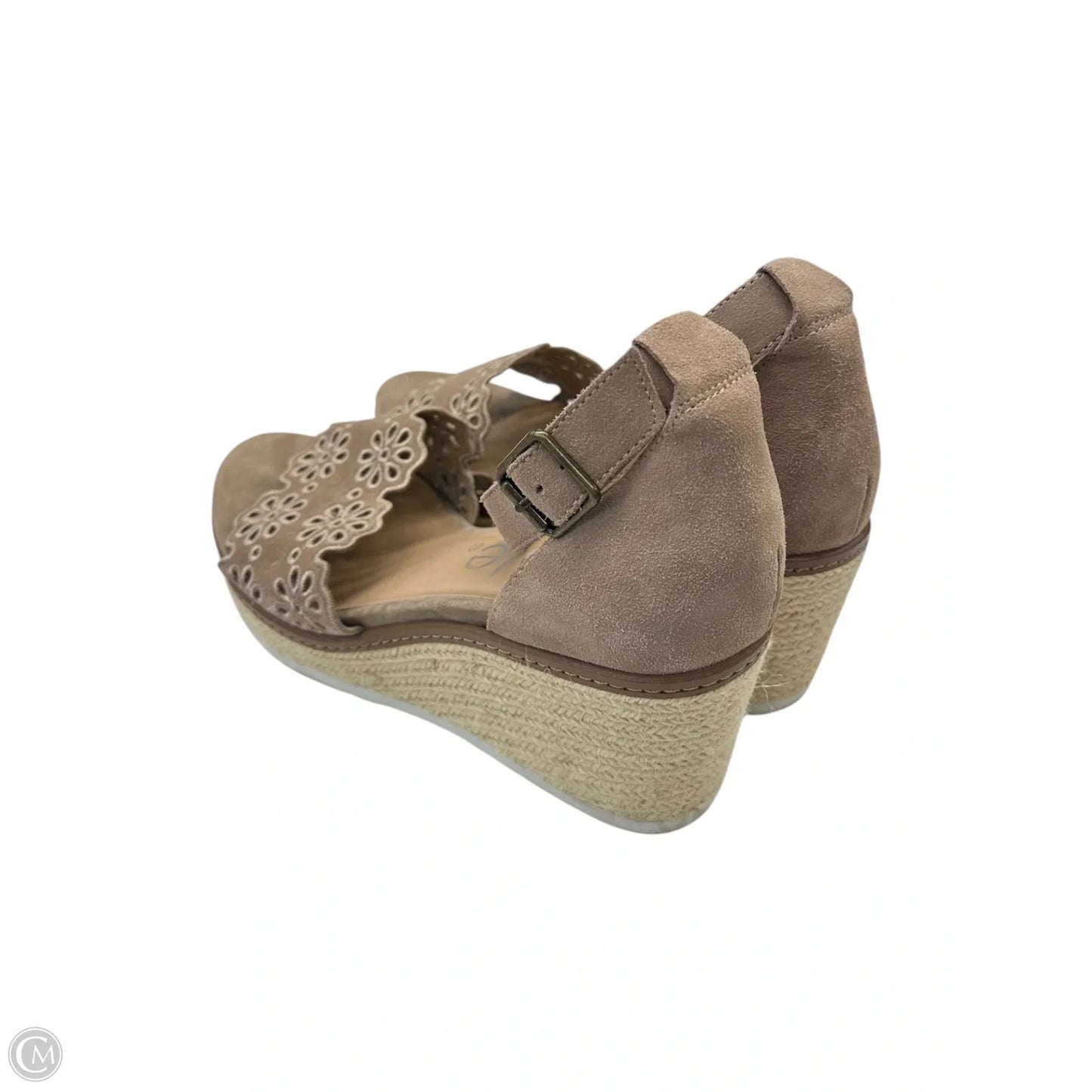 Shoes Heels Wedge By Nicole In Brown, Size: 9.5