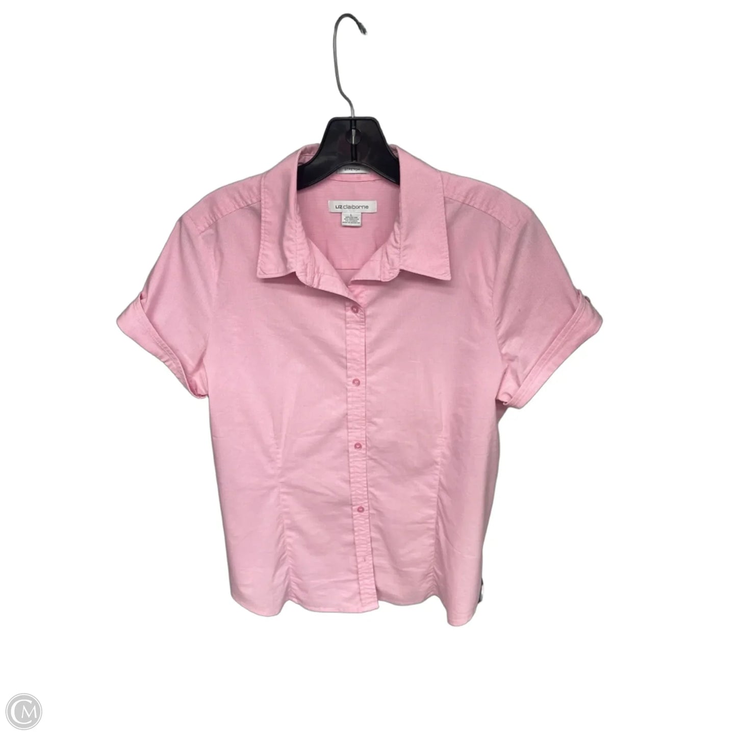 Top Short Sleeve By Liz Claiborne In Pink, Size: L