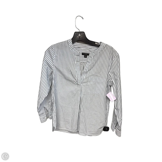 Top Long Sleeve By J. Crew In Blue & White, Size: Xxs