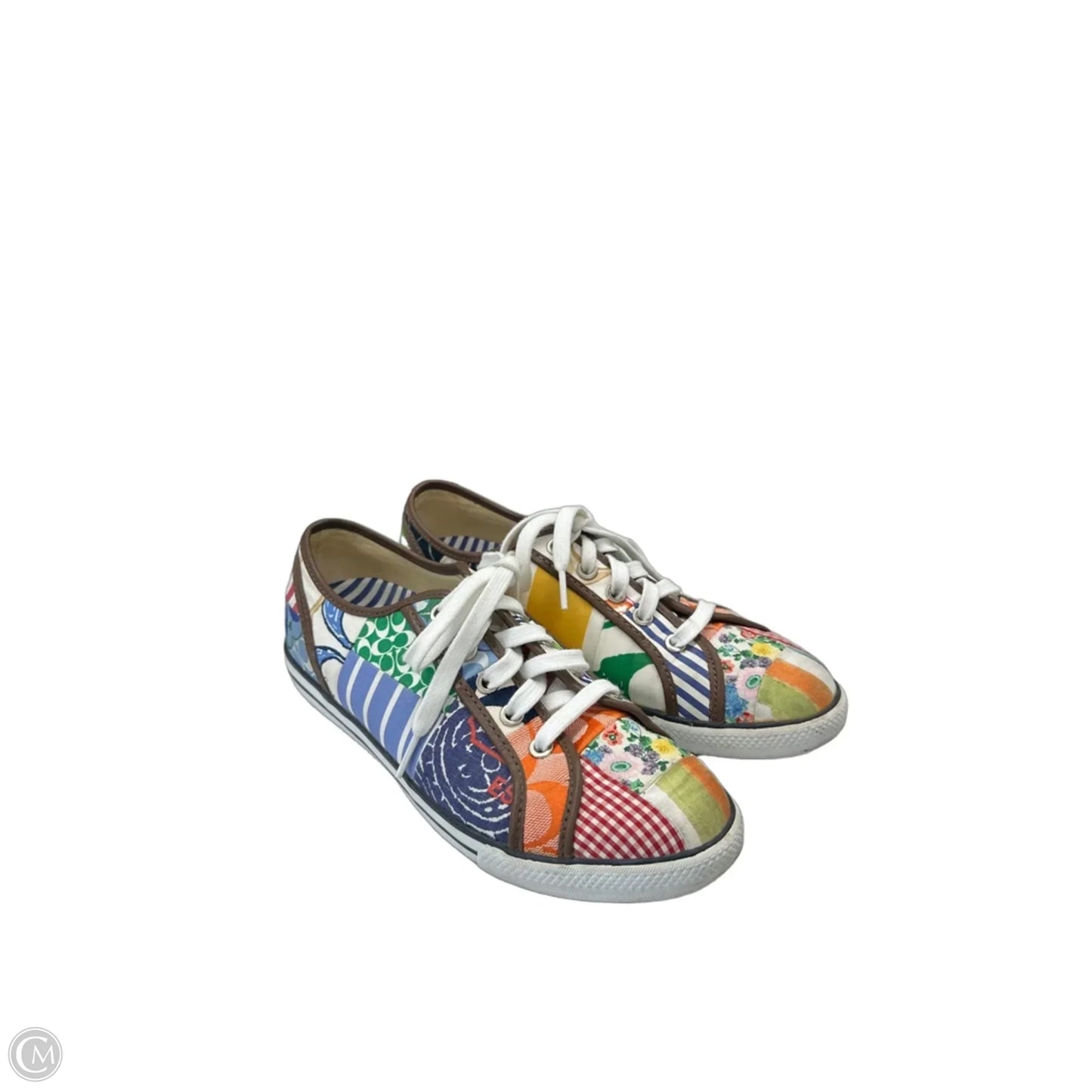Shoes Designer By Coach In Blue & Orange, Size: 7.5