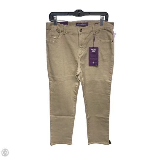 Jeans Straight By Gloria Vanderbilt In Tan, Size: 12p