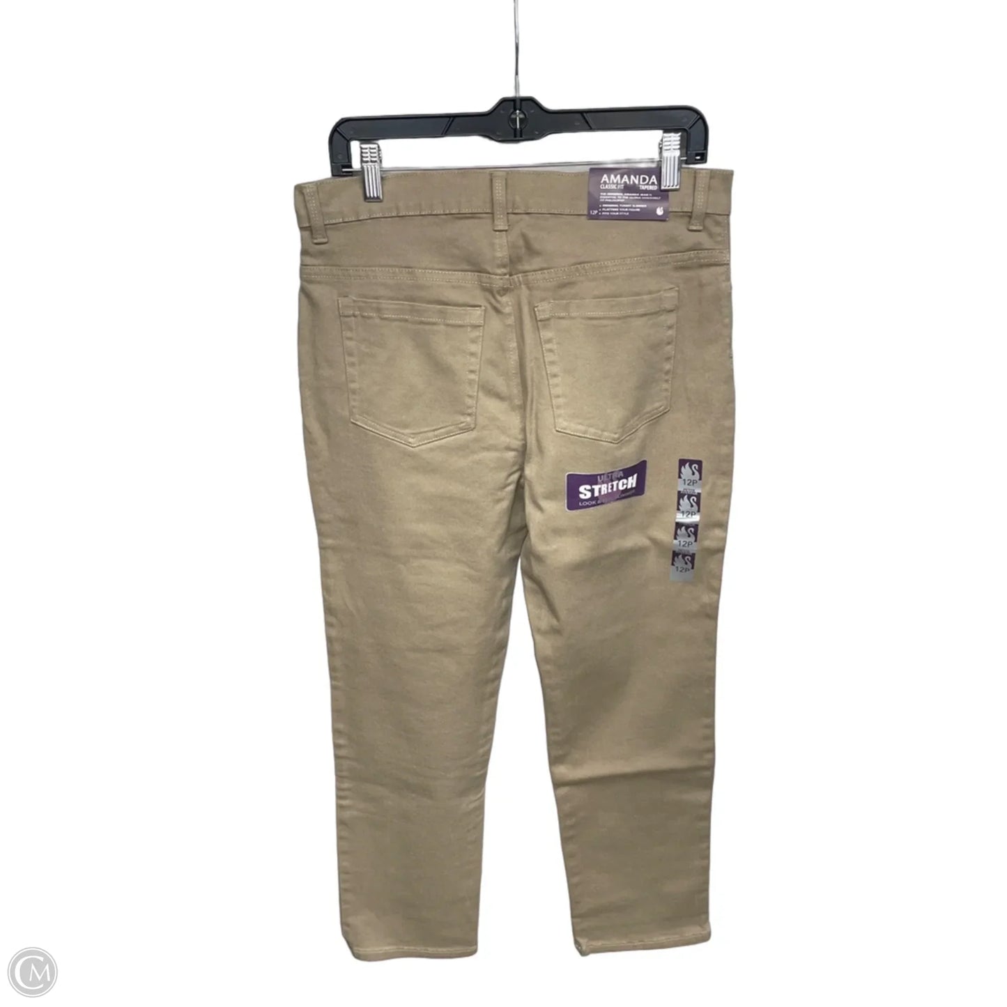 Jeans Straight By Gloria Vanderbilt In Tan, Size: 12p