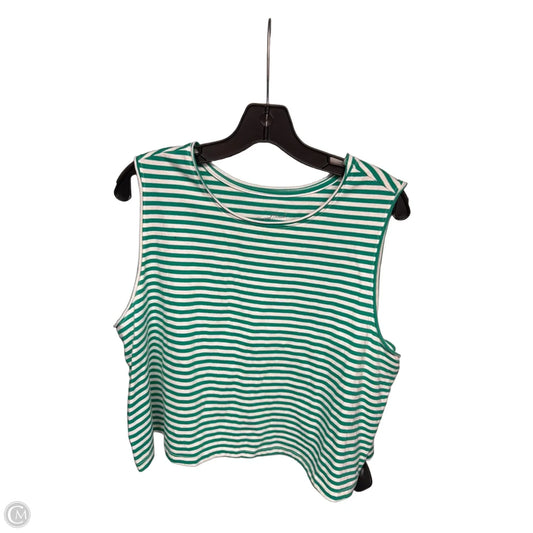 Top Sleeveless By Universal Thread In Green & White, Size: Xxl