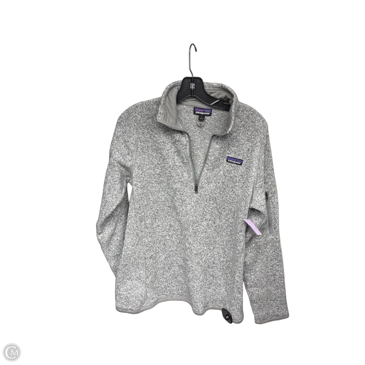 Athletic Jacket By Patagonia In Grey, Size: L