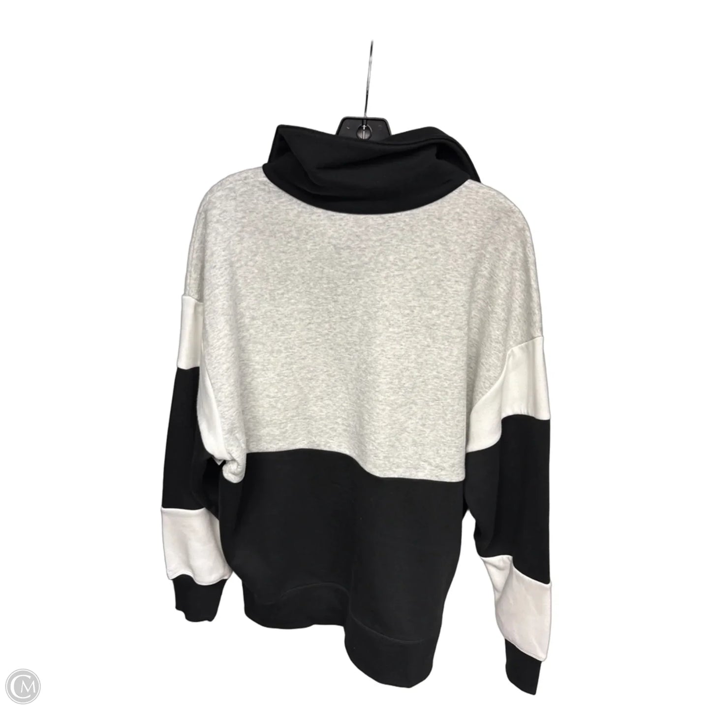 Athletic Sweatshirt Collar By Dsg Outerwear In Black & Grey, Size: M