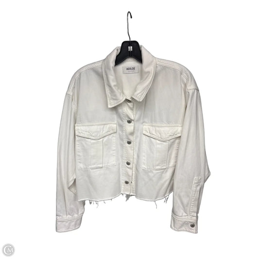 Jacket Denim By Agolde In White, Size: S