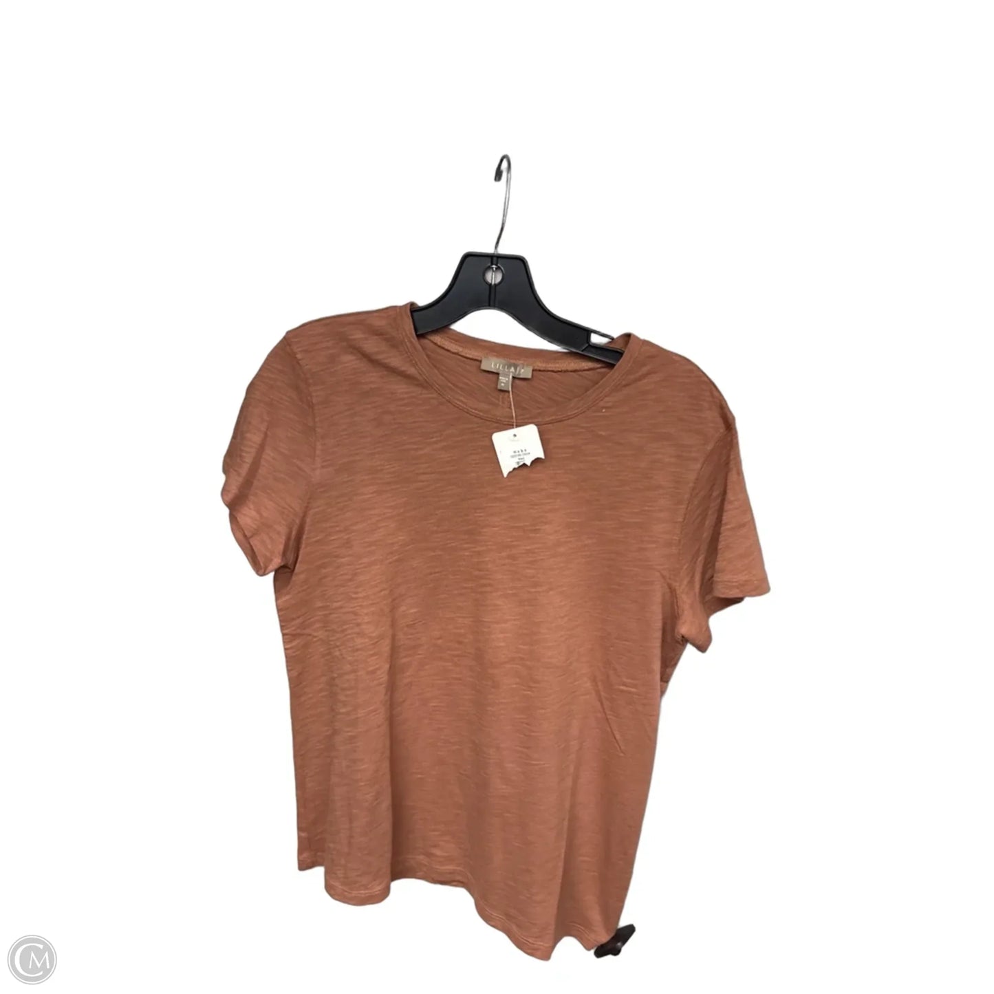 Top Short Sleeve Basic By Lilla P In Brown, Size: M
