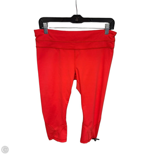 Athletic Capris By Lululemon In Orange, Size: S