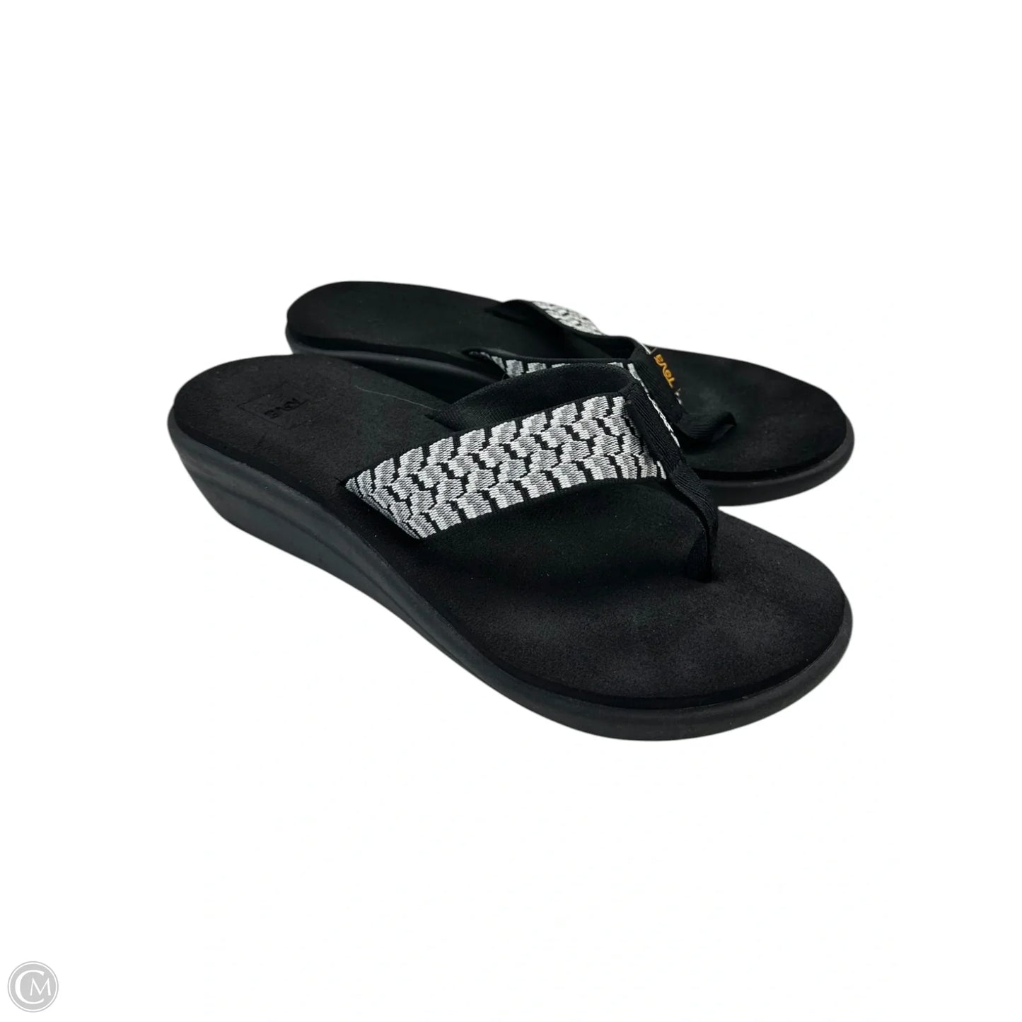 Sandals Flip Flops By Teva In Black, Size: 8