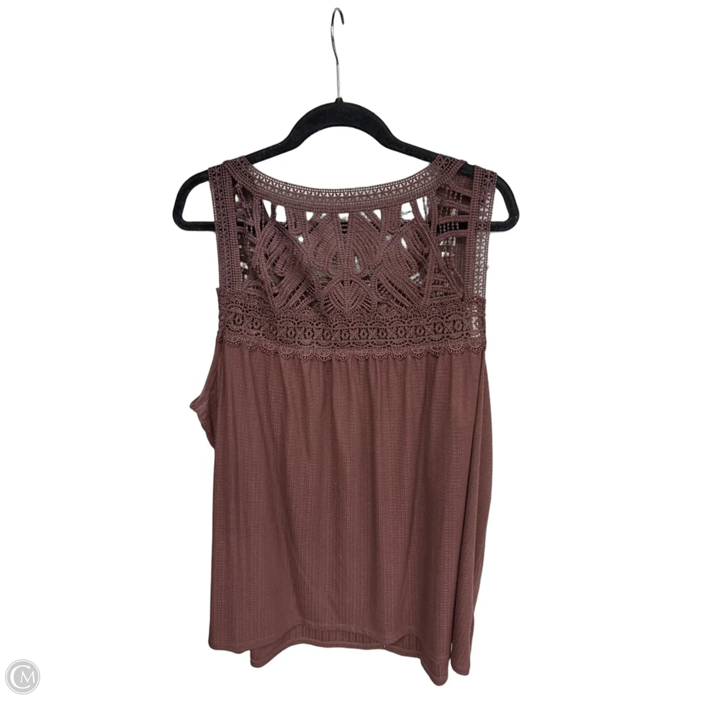 Top Sleeveless By Torrid In Brown, Size: 4x