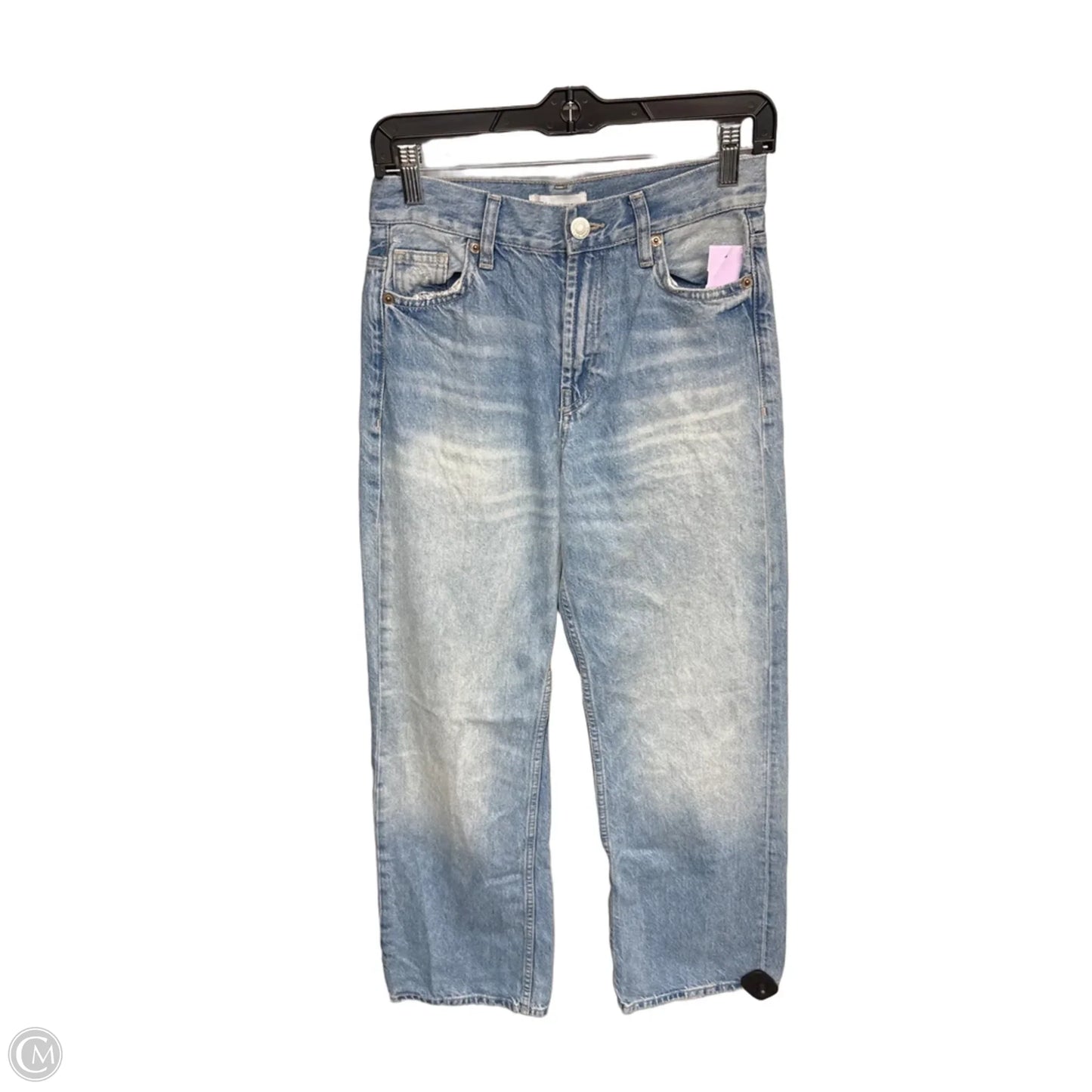 Jeans Wide Leg By Zara In Blue Denim, Size: 0