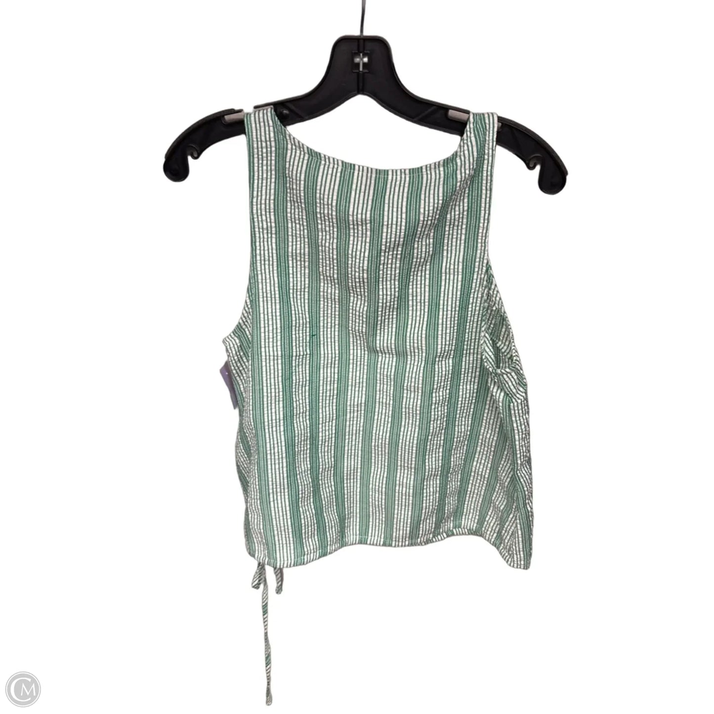 Top Sleeveless By Universal Thread In Green & White, Size: S